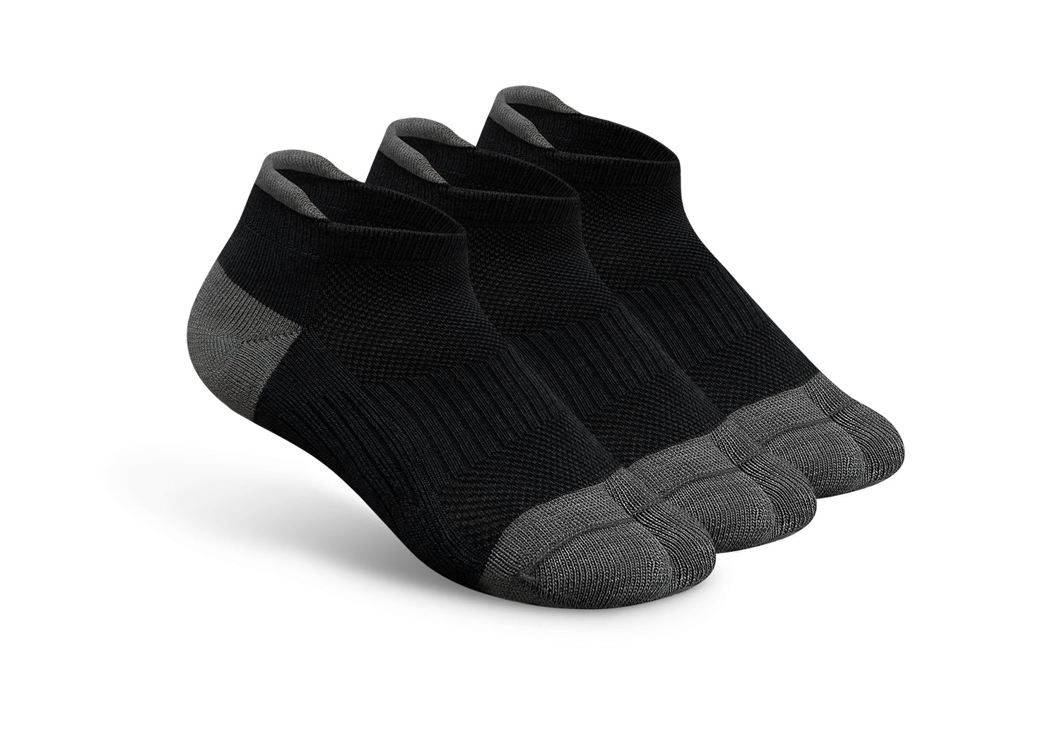 Bunion Relief. Padded Low Cut Socks - Black
