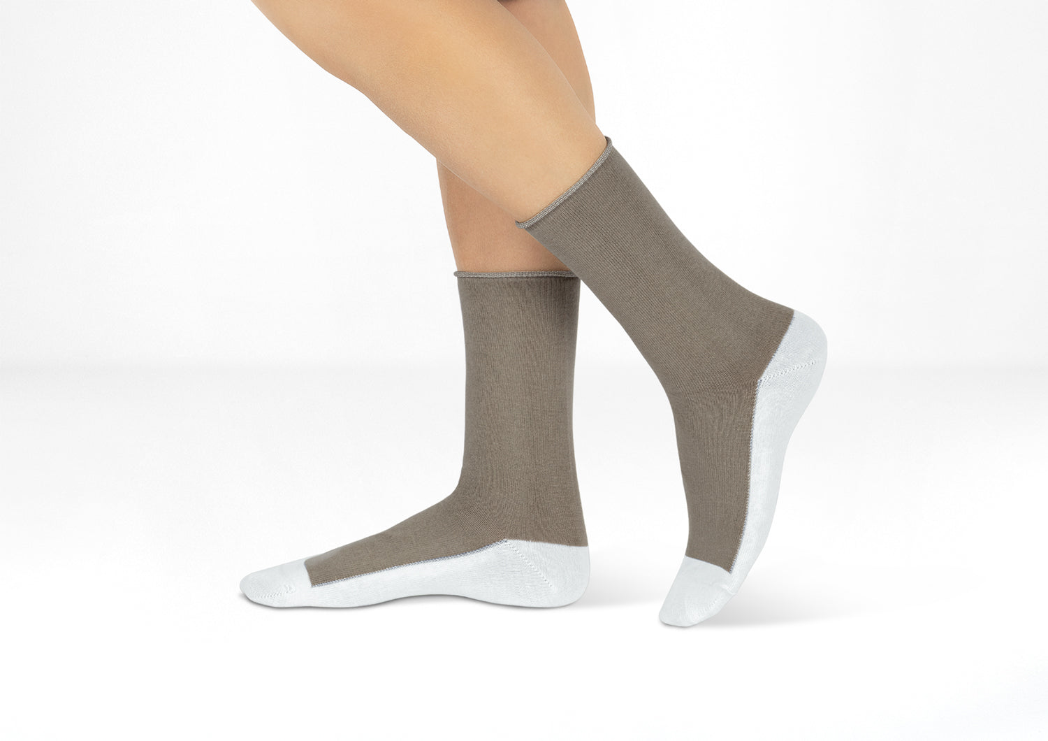 Alternative view of Casual/Dress Diabetic Socks - Brown
