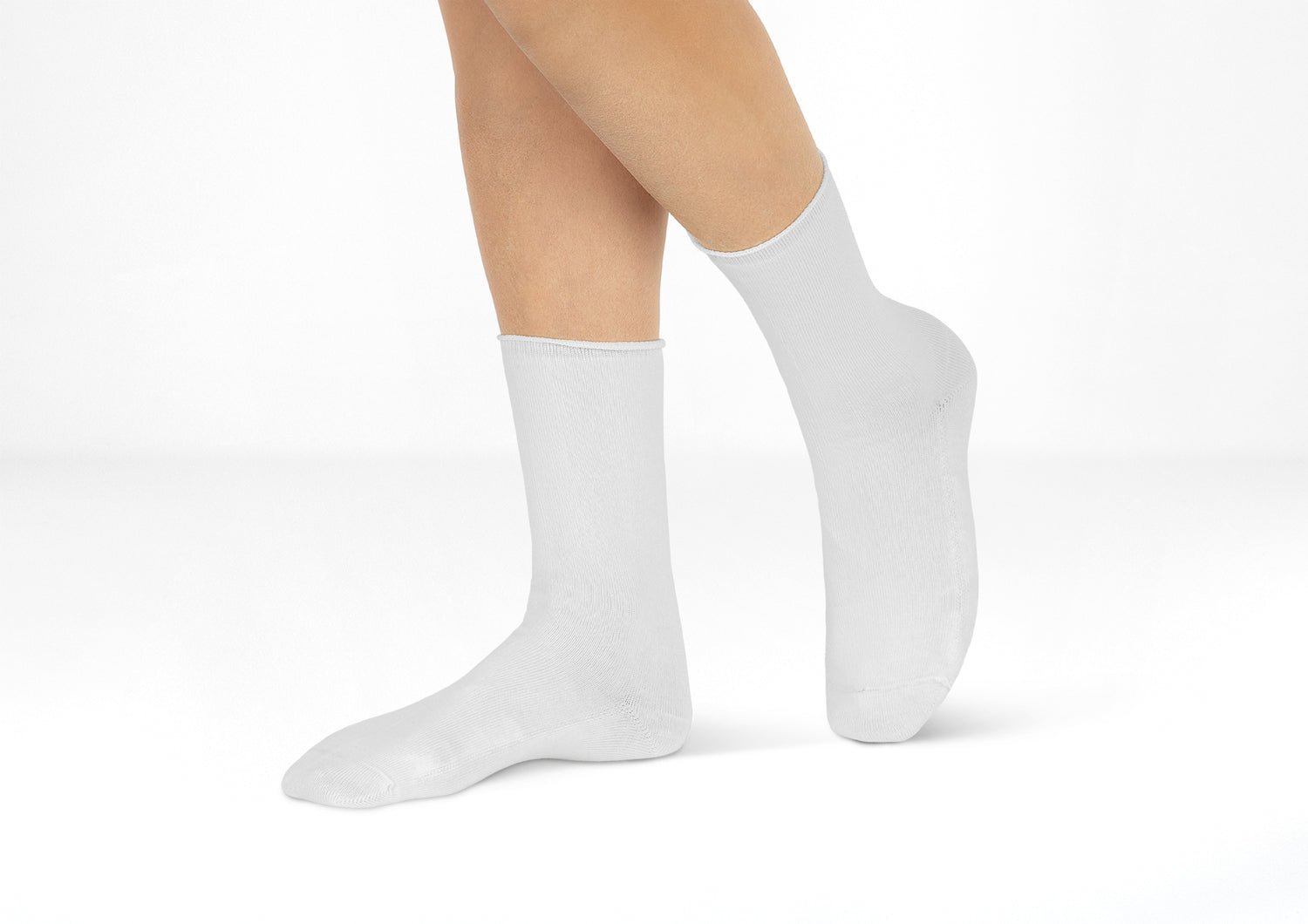 Alternative view of Casual/Dress Diabetic Socks - White