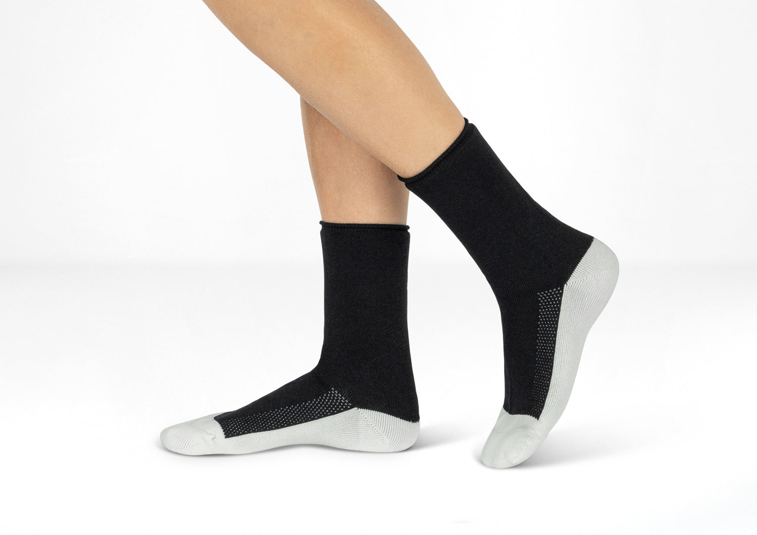 Alternative view of Extra Roomy Diabetic Socks (Thick) - Black