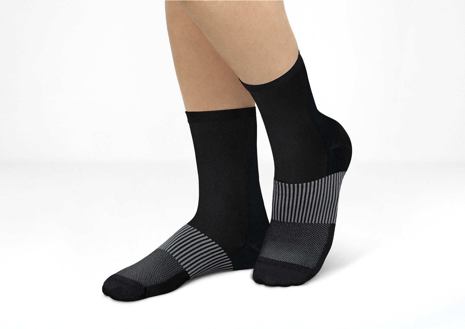 Alternative view of Mid-Calf Compression Socks 18-25 mmHg - Black