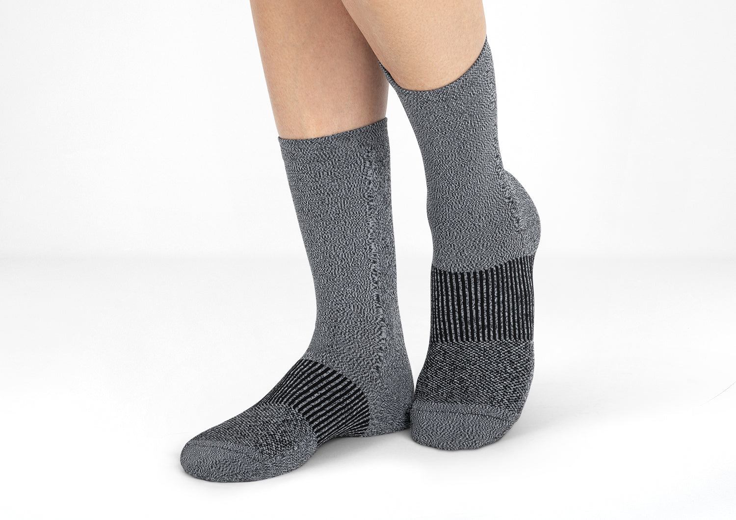 Alternative view of Mid-Calf Compression Socks 18-25 mmHg - Gray