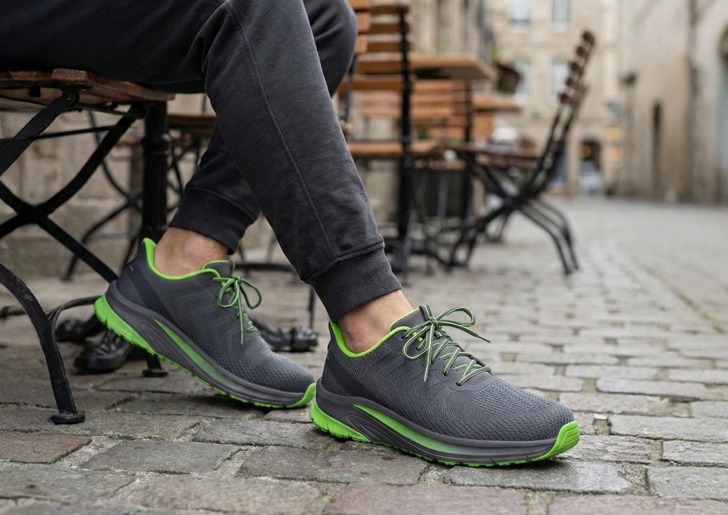Alternative view of Tilos Hands-Free - Dark Gray/Lime