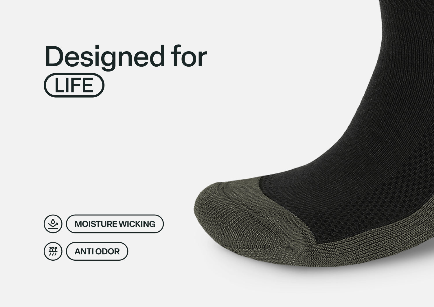 Extra Roomy Socks (Thick) - Charcoal - Image 6