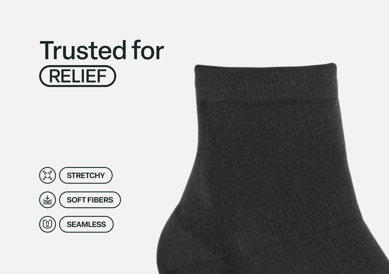 Compression Ankle Socks 20-30 mmHg - Black - Image 3