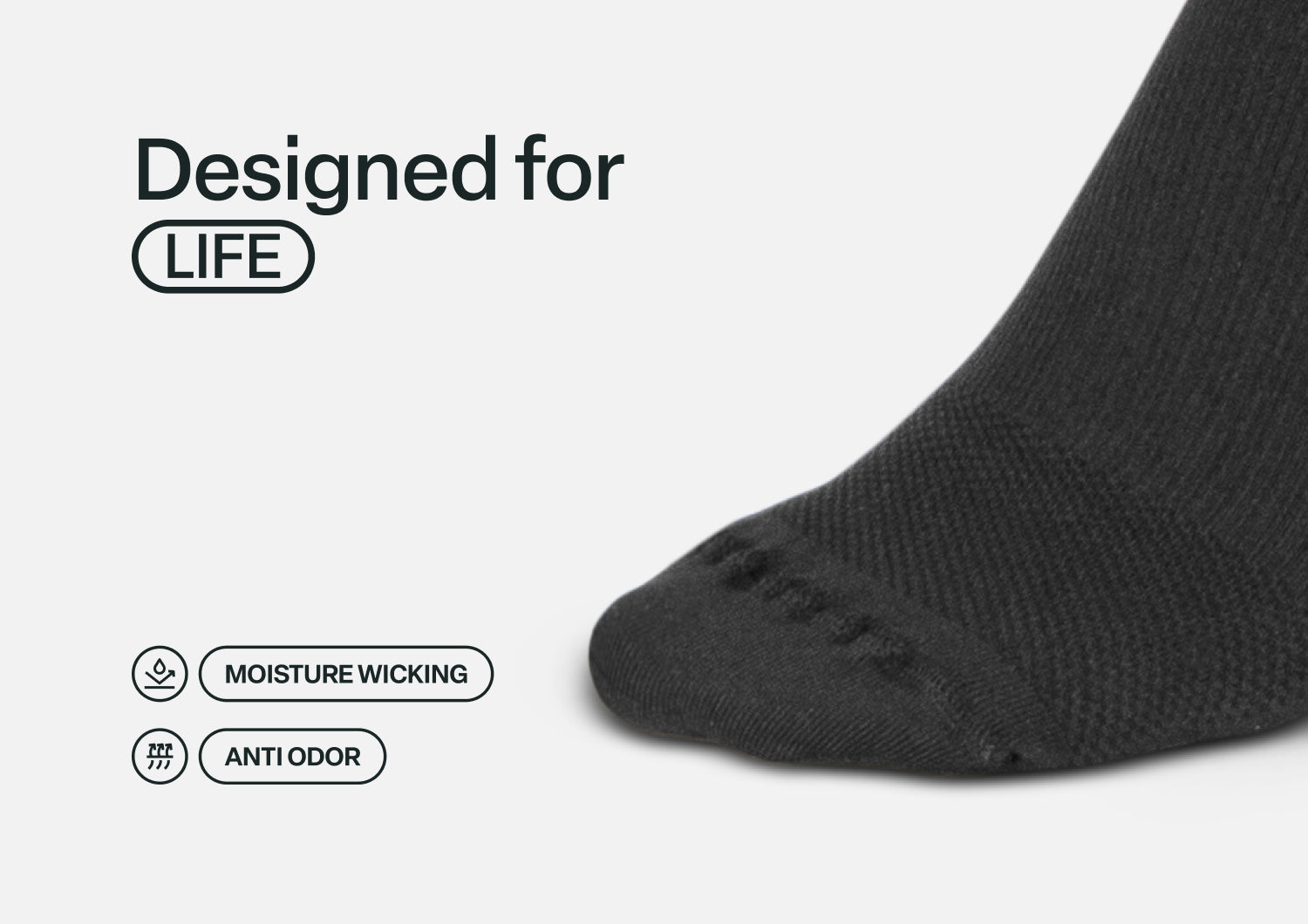 Compression Ankle Socks 20-30 mmHg - Black - Image 4