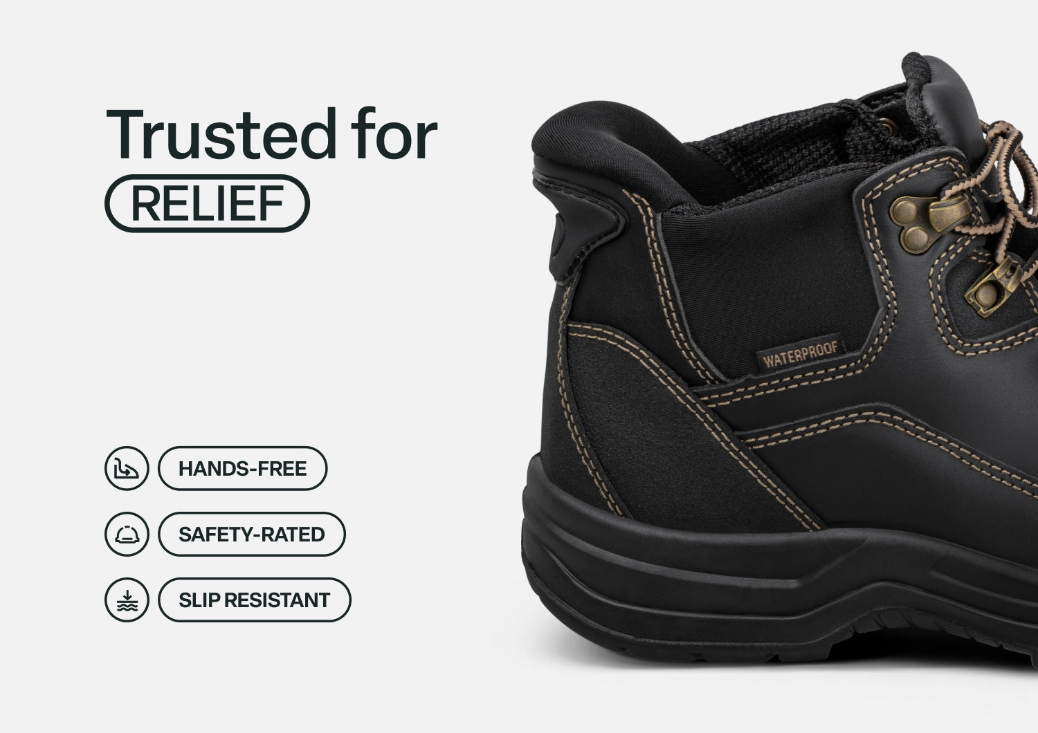 Graphite Hands-Free Work Boots - Black - Image 4