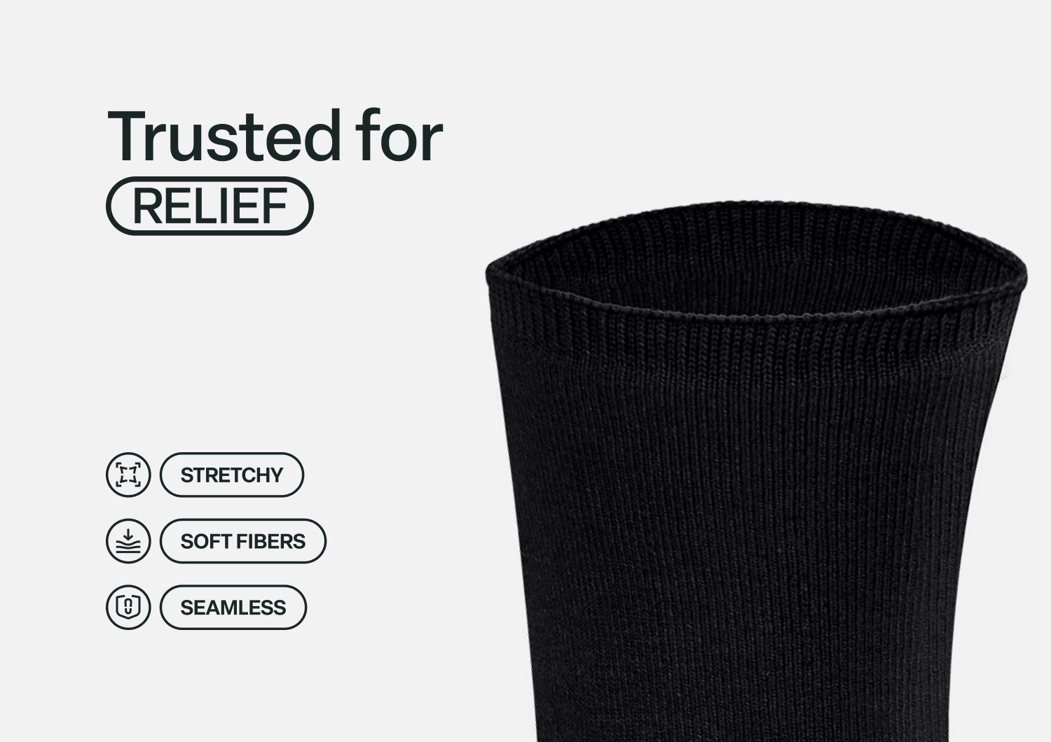 Padded Sole Socks - Charcoal - Image 5