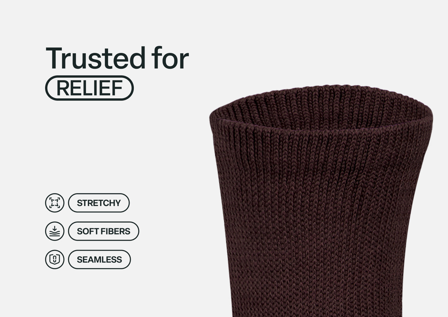 Padded Sole Socks - Dark Brown - Image 5