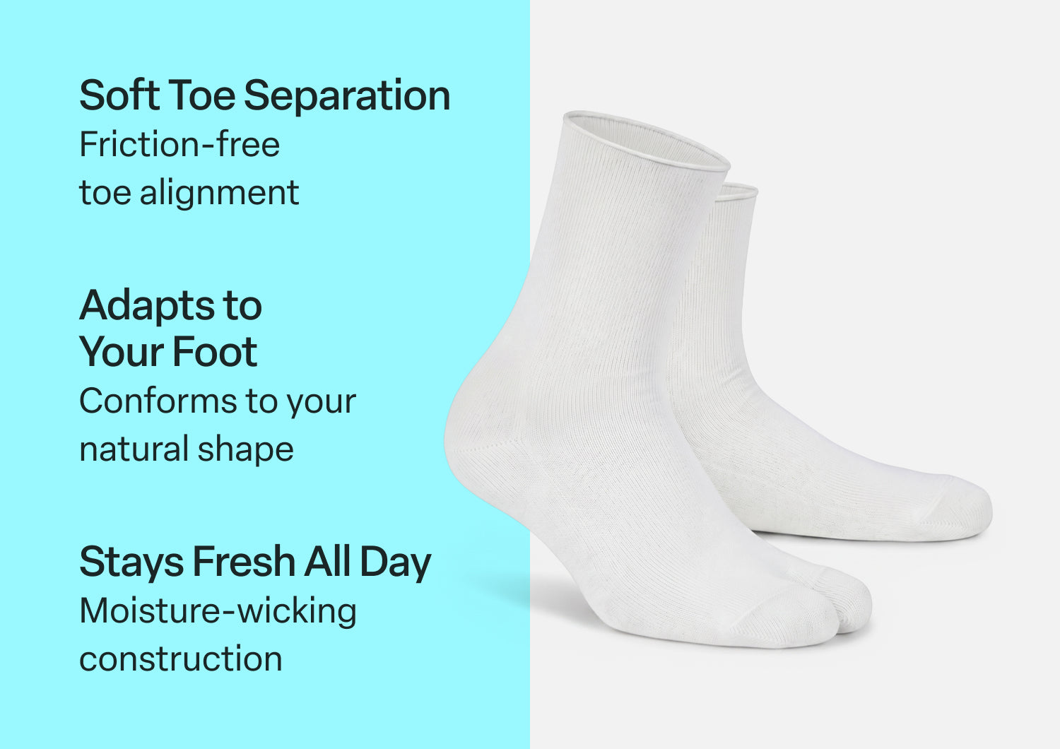 Bunion Relief Socks - White - Image 3