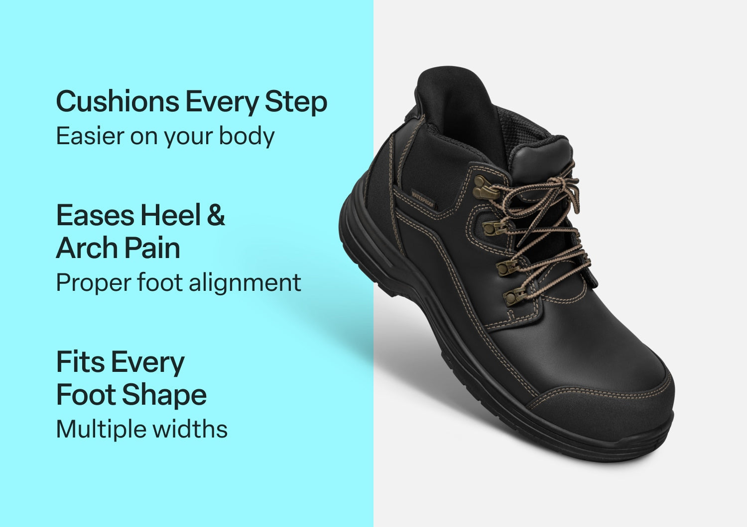 Alternative view of Graphite Hands-Free Work Boots - Black