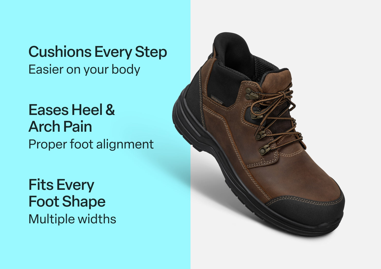 Alternative view of Graphite Hands-Free Work Boots - Brown