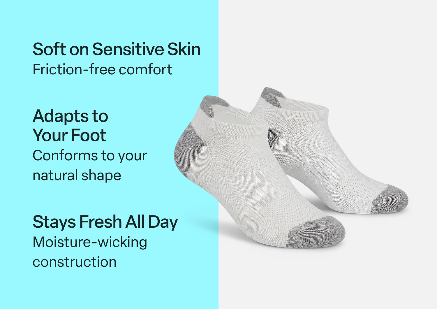 BioSoft Low Cut Sock - White - Image 3