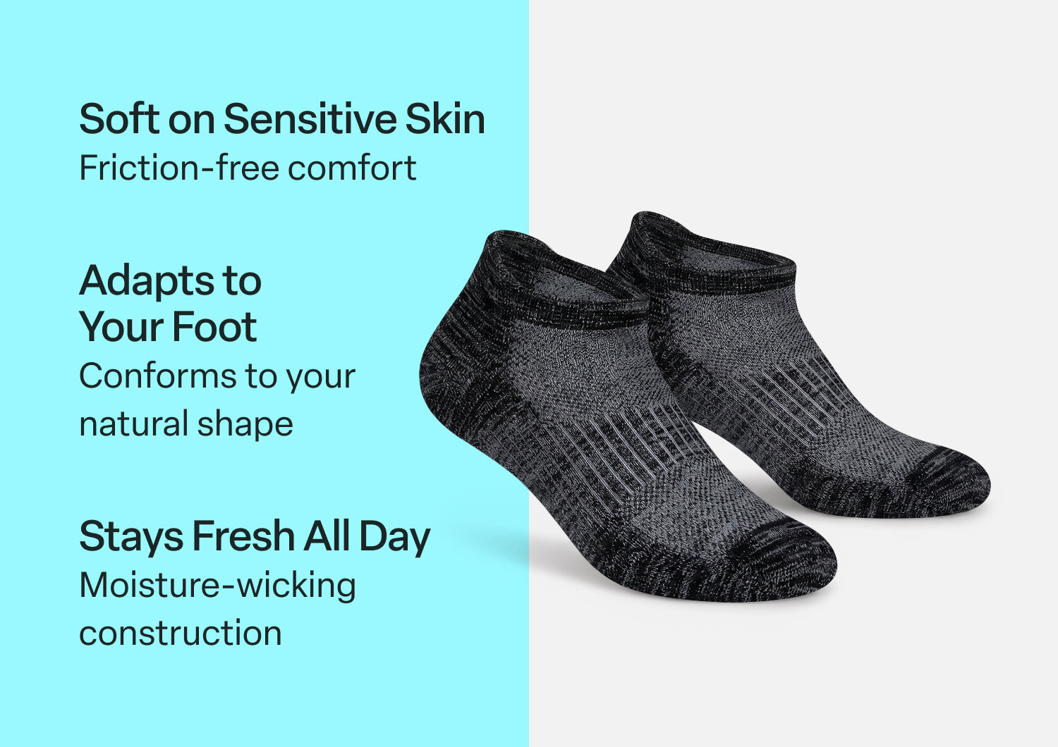 BioSoft Low Cut Sock - Black - Image 3