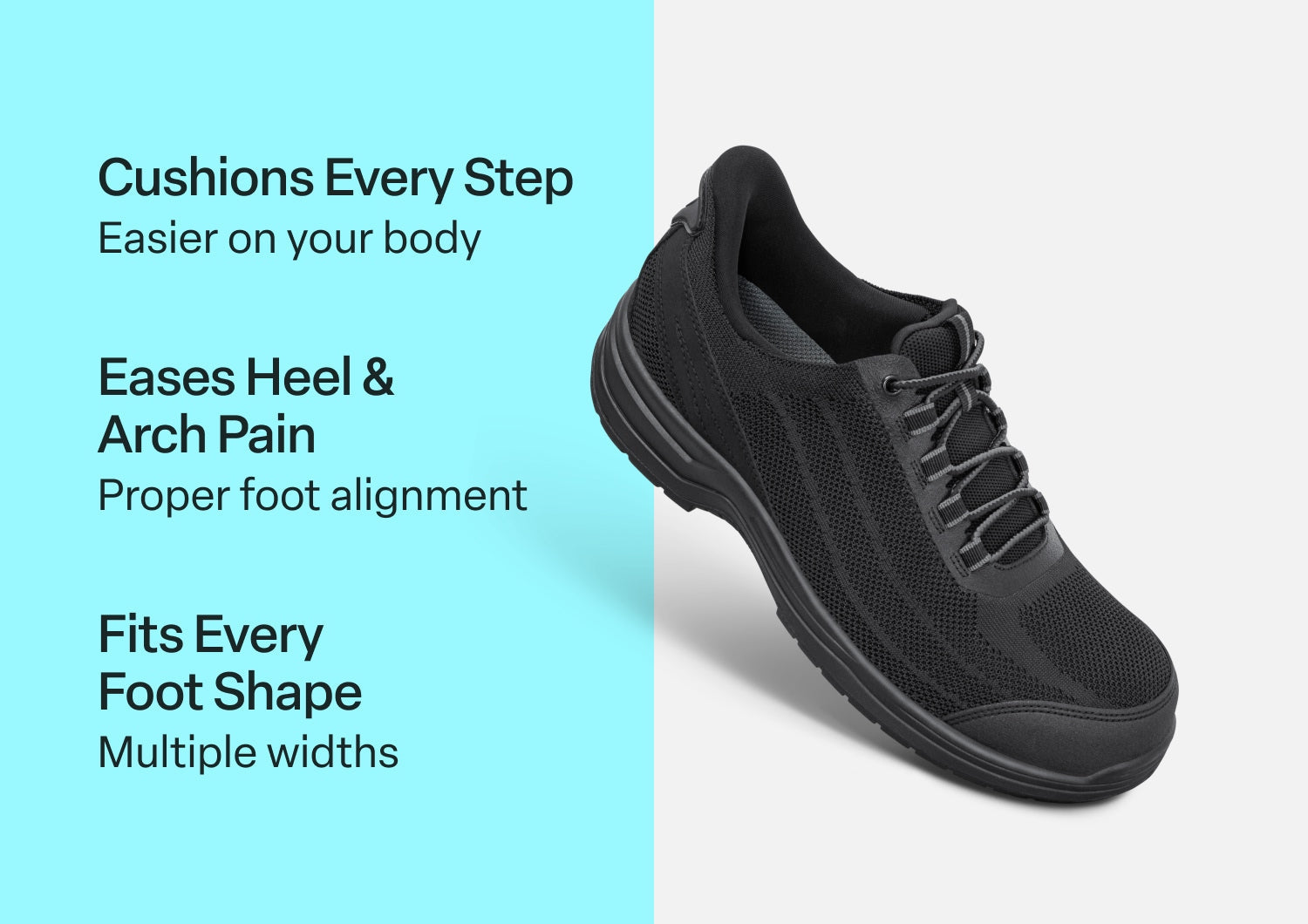 Alternative view of Onyx Hands-Free Work Shoes - Black