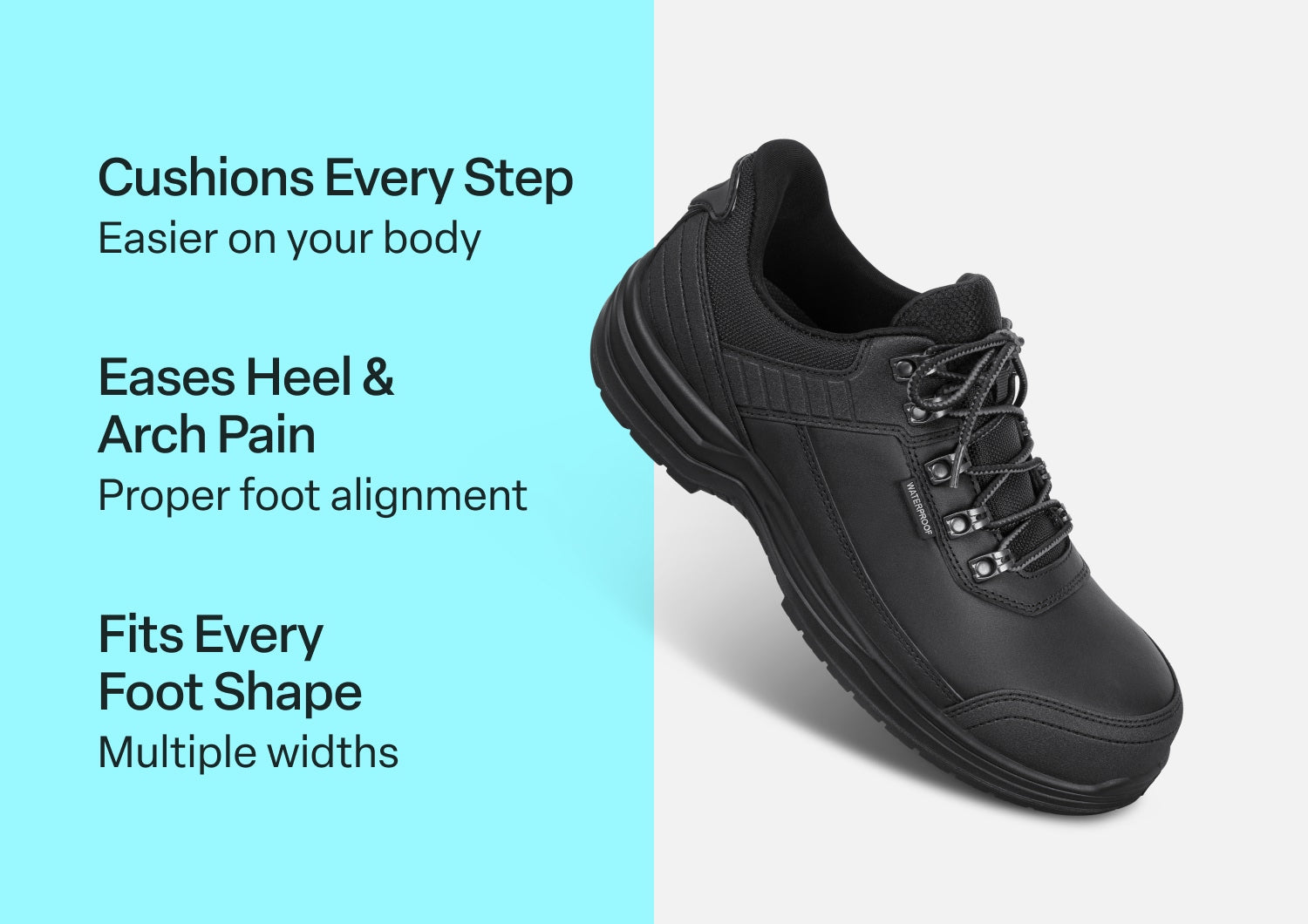 Alternative view of Slate Hands-Free Work Shoes - Black